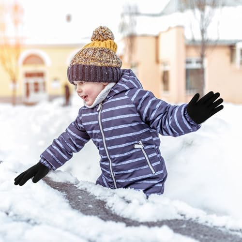 Image of ONESING 12 Pairs Kids Gloves - Warm Knitted Winter Gloves Bulk for Girls Boys | Children Gloves Designed for Cold Weather