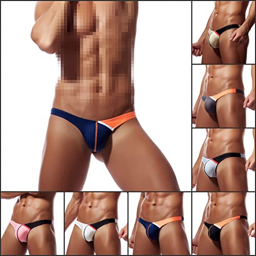 Men's Ice Silk Thong Bikini Low Rise U Convex Thin G String 10 Pack2
