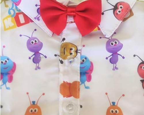 Bichikids Kit Roupa Conjunto Infantil Menino 4 Peças Camisa Gravata Bermuda e Suspensório Aniversári