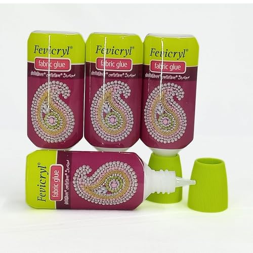 Image of Fevicryl No-Stitch Fabric Glue - 30g x 2 | Quick-Dry, Washable Fabric Adhesive for DIY, Crafts, Embellishments & Repairs