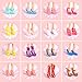 JANYUN 30 Pairs Doll Shoes Various Styles Replacement High Heel Boot Assorted Colors Shoes Set Bulk for 12