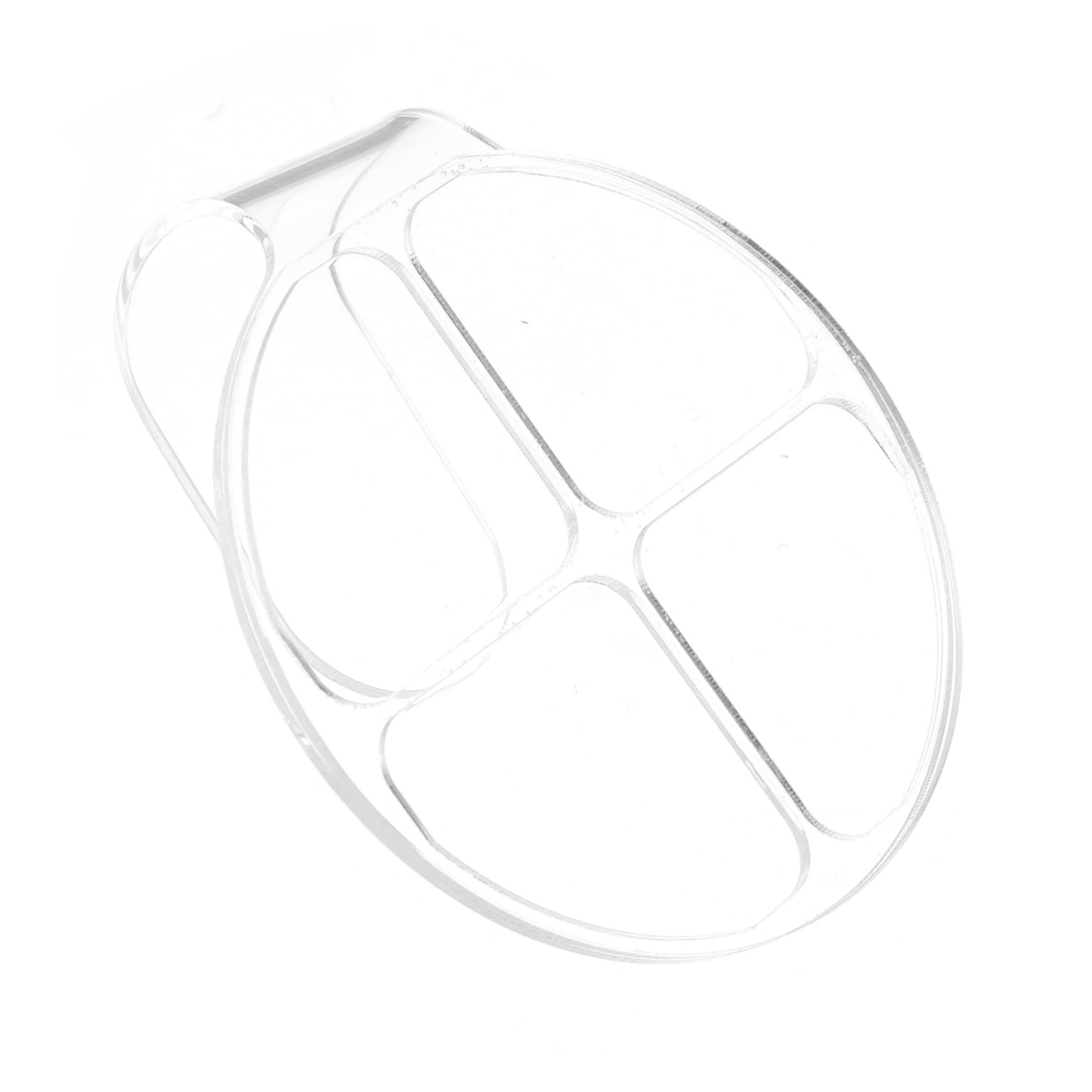 IWOWHERO Acrylic Handheld 4 Compartment Makeup Mixing Palette Professional Makeup Tool for Nail Art Manicure and Cosmetic Mixing