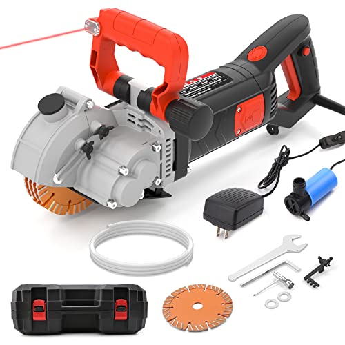 LASIEYO Wall Chaser Concrete Cutter, 5500w Electric Concrete...