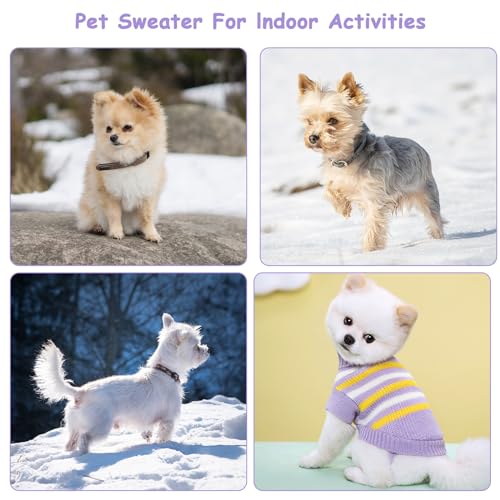 Lyneun Hundepullover für Weihnachten - Warm Strickpullover, Weihnachtspullover für Hunde - Haustier Kostüm Mantel