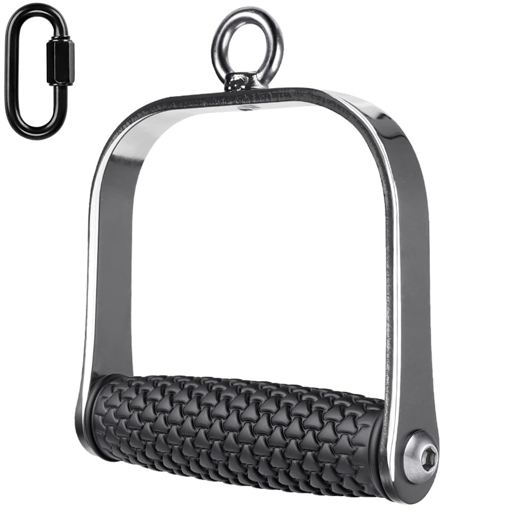 Heavy Duty Double D Handle, V Bar Cable Attachment, Row Attachment for Cable Machine, Non-Slip and Comfortable