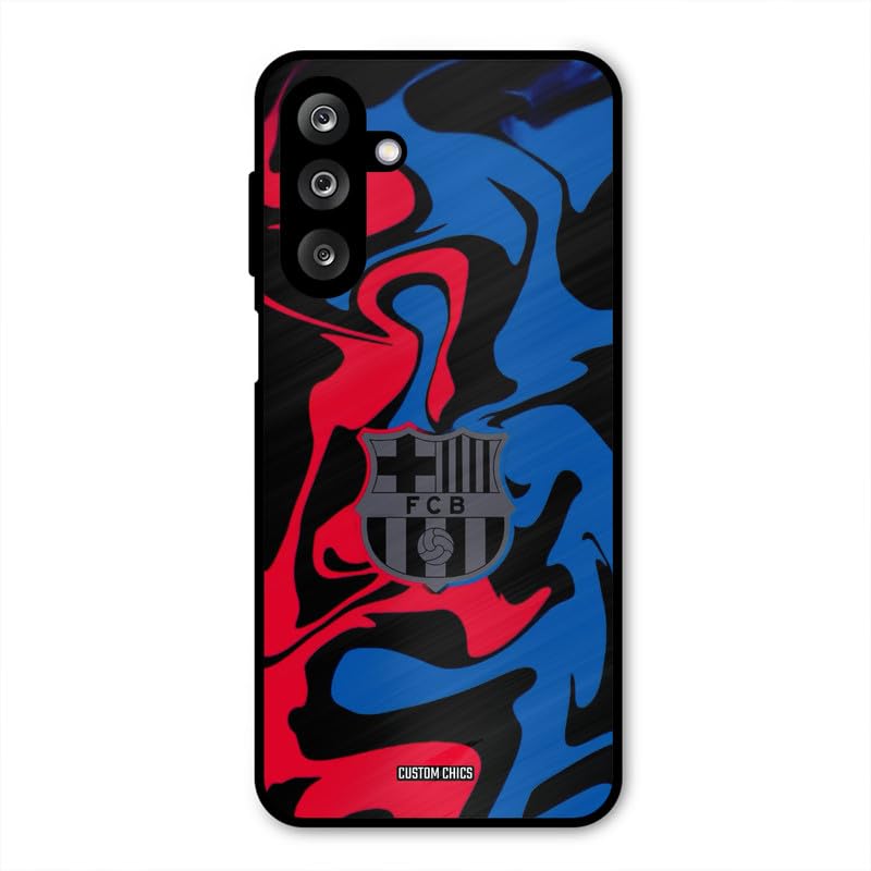 Image of PrintShield FC Barcelona Comic Back Cover for Samsung Galaxy F36, Shockproof Printed Phone Case with Soft TPU Sides & Anti-Slip Grip