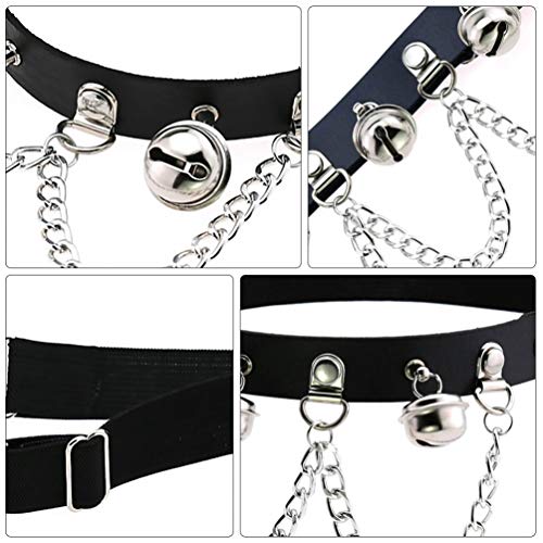 Toyvian Arnês de Perna Gótico Cinta-Liga de Couro Anel de Punk Coxa Anel Acessórios de Vestuário Com