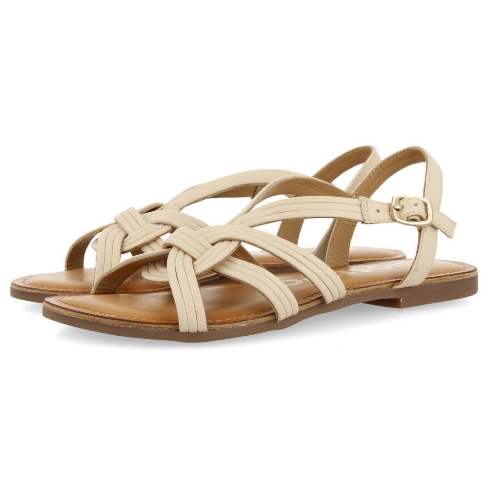 GIOSEPPO GOLAJ, Women's Flat Sandals, Off-White, 41 EU, ivory white, 8.5 UK