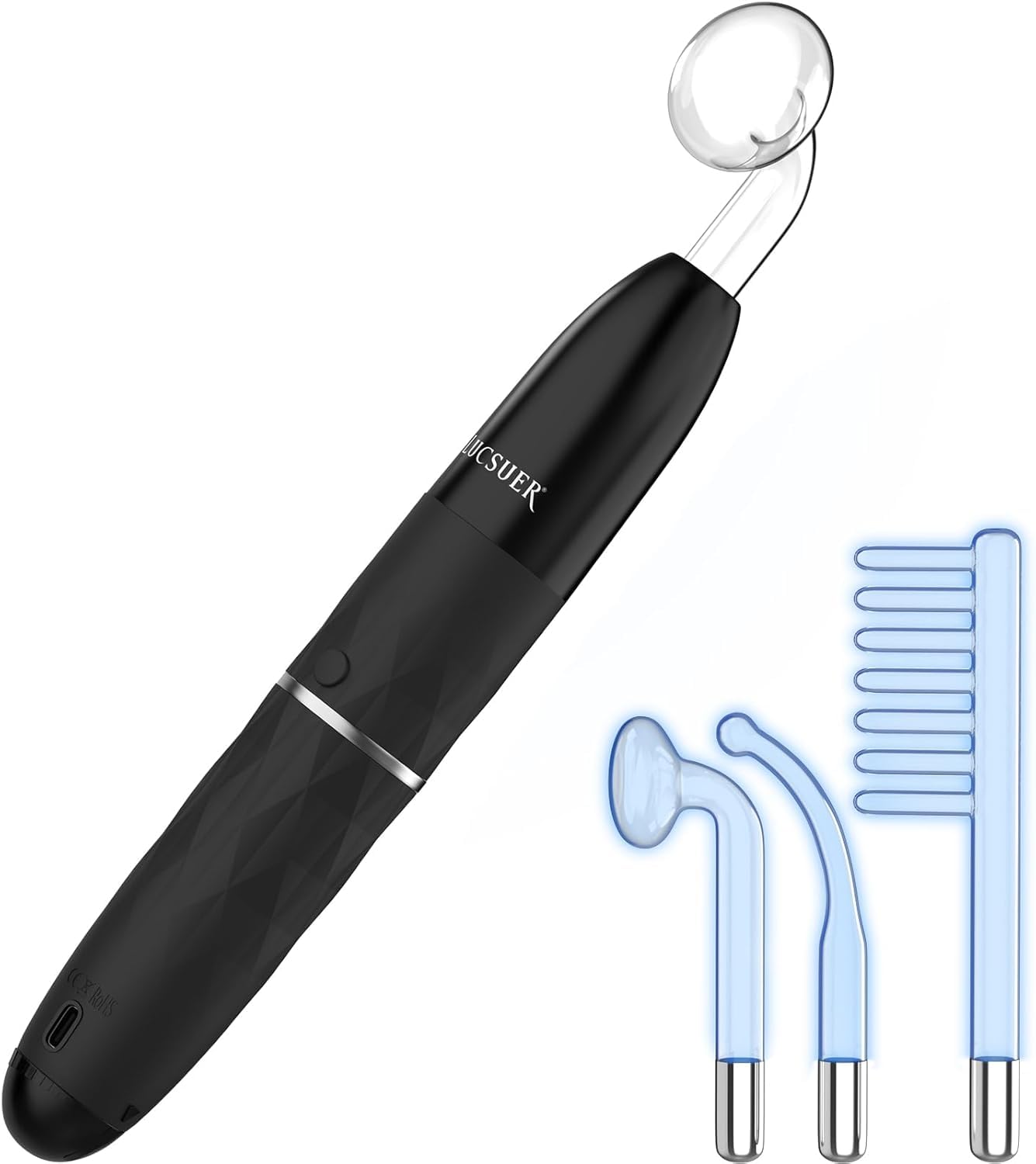 OxyGlow 2 Machine faciale sans fil haute fréquence pour thérapie de la peau – Gaz xénon