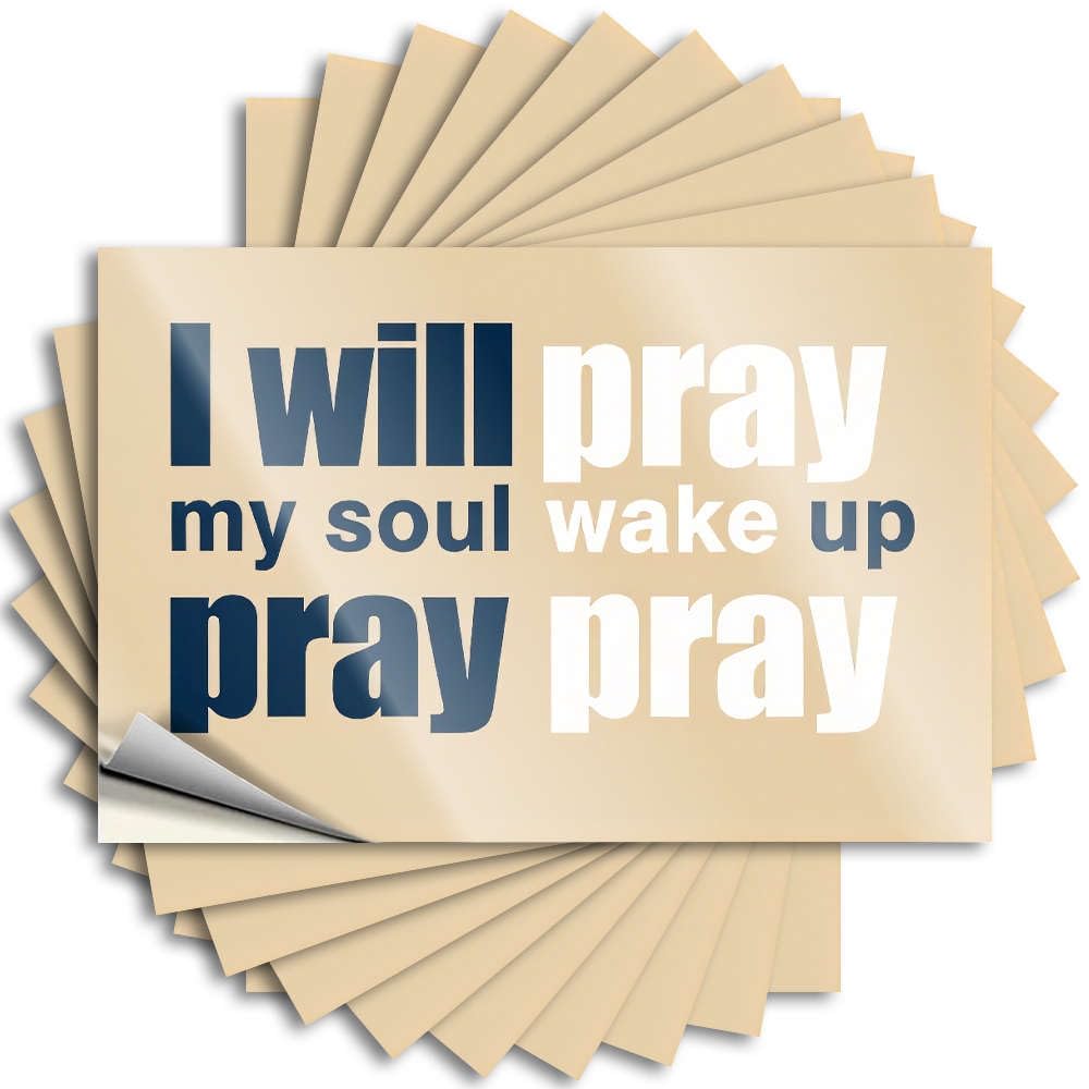 Fzfn Colour I Will Pray My Soul Wake Up Pray. Love Funky - Tattoos Hat Waterproof Decal(12X18cm)