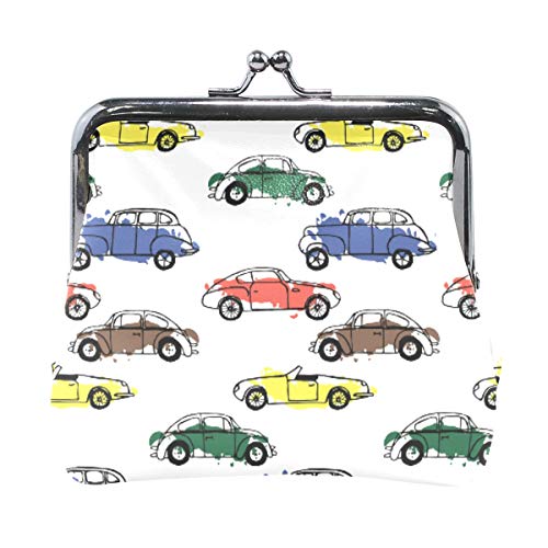 Preisvergleich Produktbild XiangHeFu Frauen-Geldbörsen-Geldbeutel-buntes Auto-Handtaschen-Leder