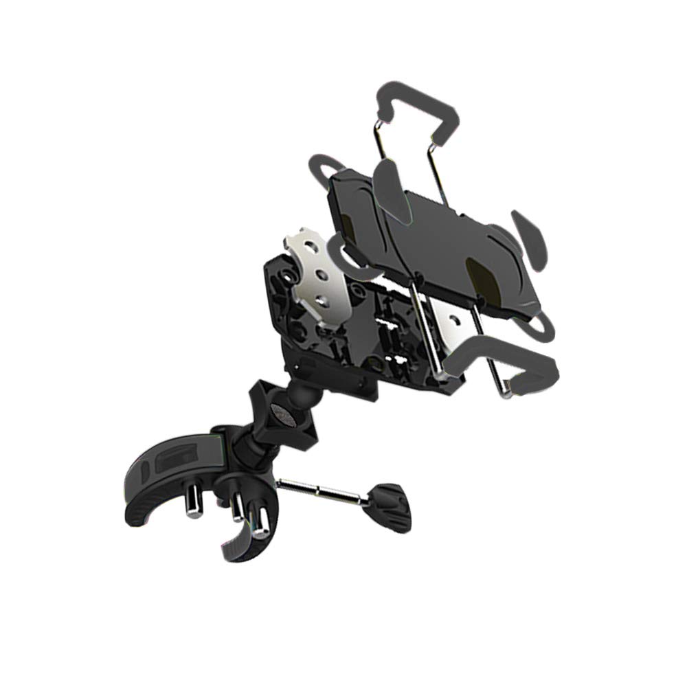 Soporte para bicicleta, ihens5, soporte para teléfono de bicicleta, soporte para teléfono móvil, soporte para teléfono móvil, con correa de goma, rotación de 360 grados, para iPhone X 7, 6S Plus, 5S, 5SE, Sony Samsung (negro)
