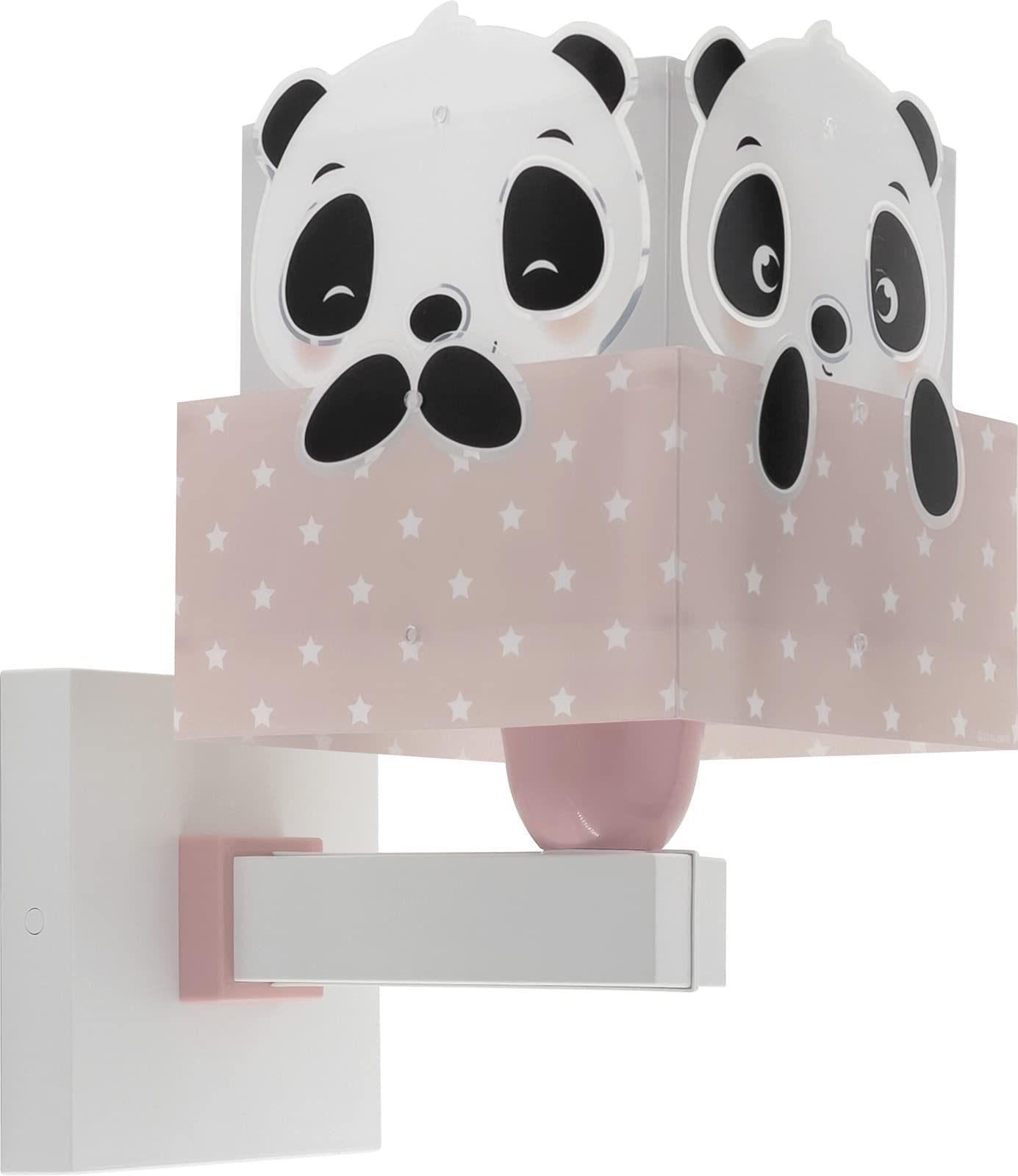 Dalber Lámpara Aplique Infantil De Pared Panda Rosa, 63169S, E27