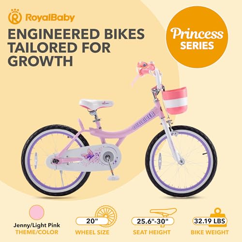 Image of Royalbaby Princess Girls Kids Bike 12 14 16 18 20 Inch Children Bicycle with Basket for Age 3-12 Years