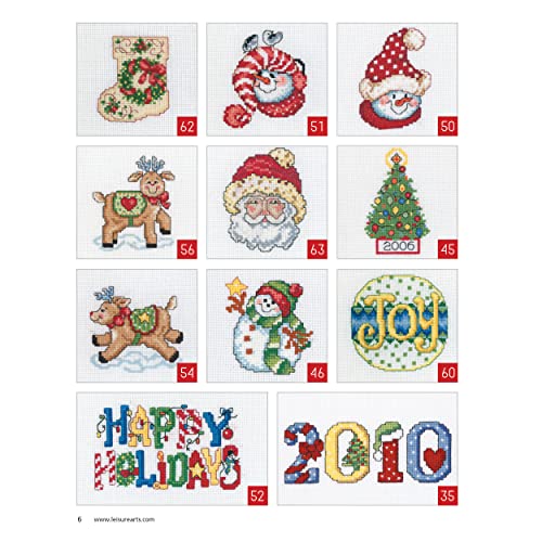 Leisure Arts Cross Stitch Holiday Ornaments Galor Cross Stitch Book- Cross Stitch Pattern Kits From Snowmen To Elves To Woodland Creatures, 98 Christmas Cross Stitch Ornaments To Design. #TOP3