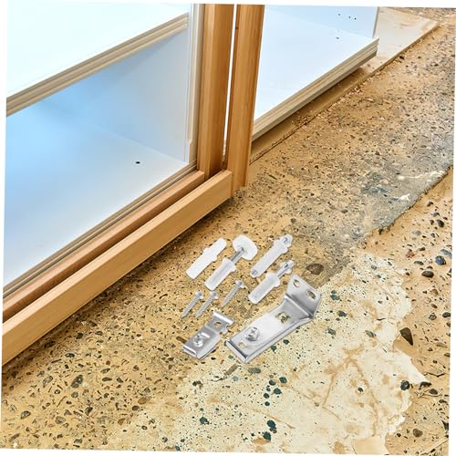 Outanaya juego de kit de herrajes para puerta doble plegable para fácil instalación y reemplazo conjunto completo de accesorios para puerta corredera diseño suave y que ahorra espacio miniatura 2