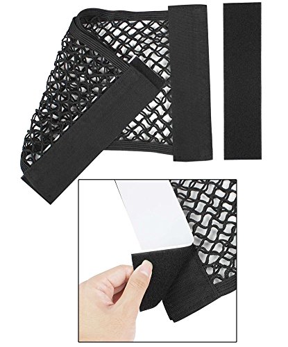 JAVOedge (2 Pack - Medium & Large NET Hook and Loop Adhesive Tape Storage Net Car Accessories Organizers, Car/Truck/RV