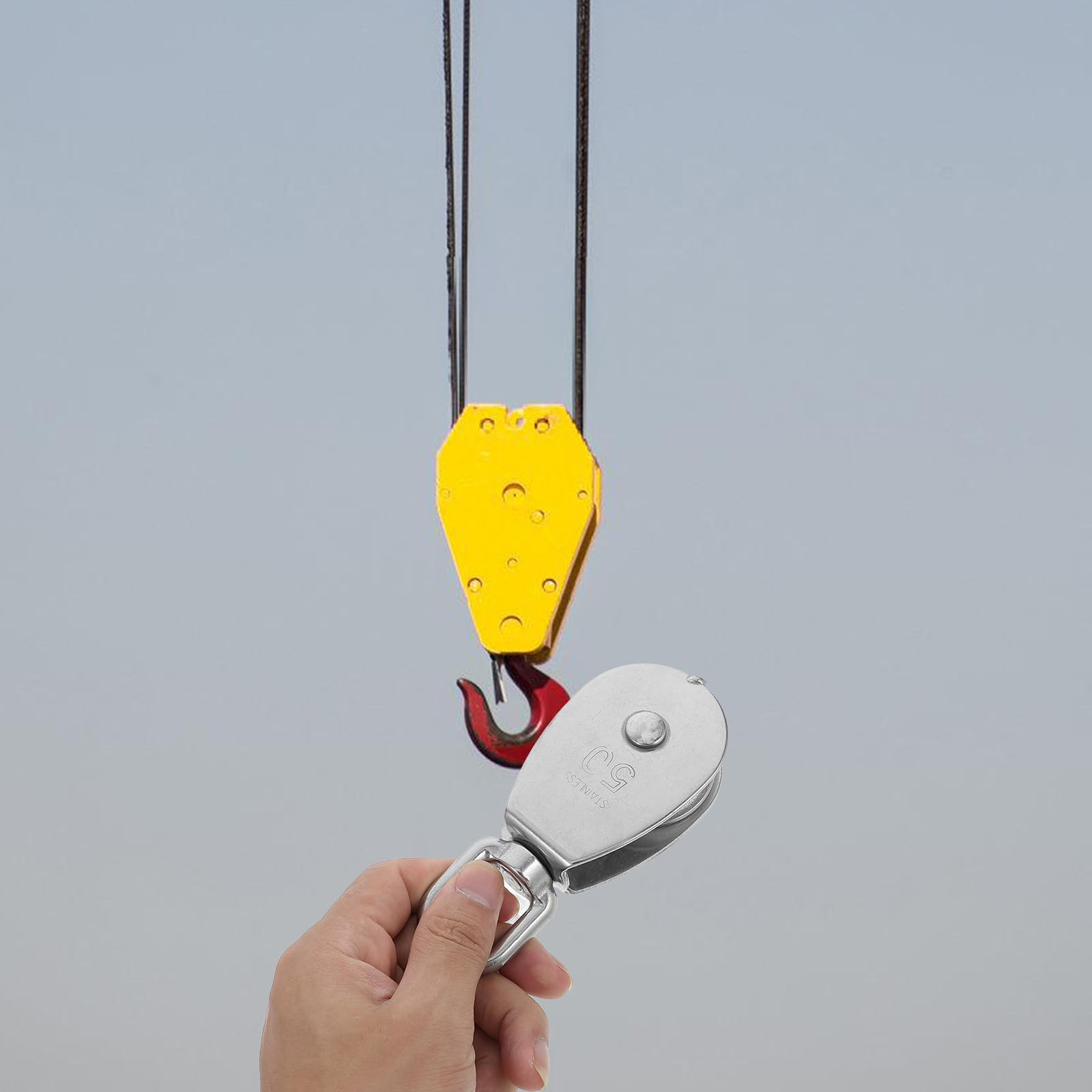 4 Pièces Poulie à Rouleau Unique M50 en Acier Inoxydable