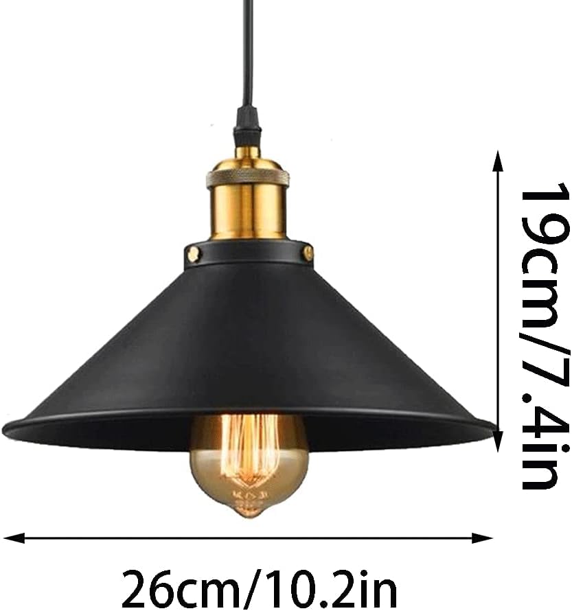 Lustre moderne à LED finition noir mat style industriel 26cm