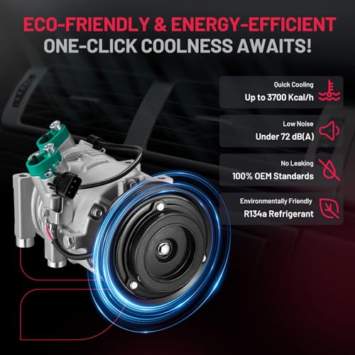 BDFHYK Air Conditioning A/C Compressor with Clutch Compatible with Kia Sportage 2011-2016, Compatible with Hyundai Tucson 2010-2015 L4 2.0L 2.4L, Replace# 178305
