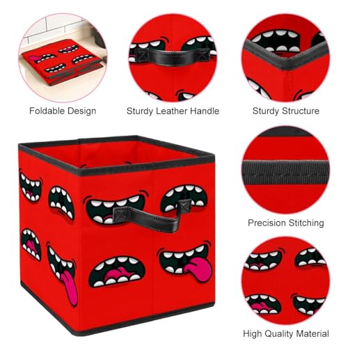 Cube de rangement pliable avec poignées solides pour linge et jouets
