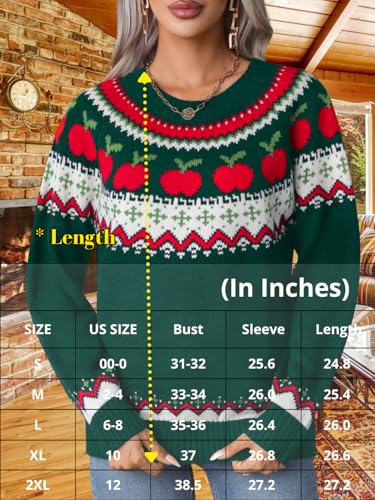 ShawGobow Green Apple Fair Isle Sweater for Women - Image 2