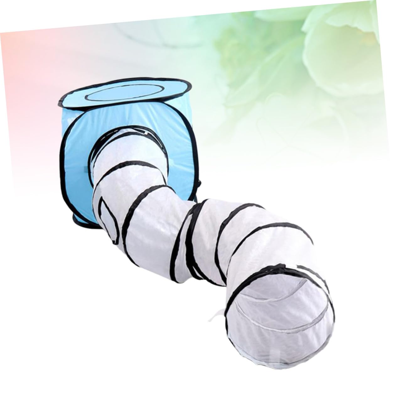 HEMOTON Tunnel S pour Chat Pliable Jouet Interactif Chatons Bleu Tunnel Chat Jouet