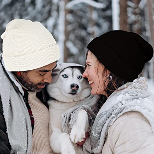 Image of ZOORON 1&2 Pack Beanie for Men Women Slouchy Beanie Hats Winter Knit Caps Soft Ski Hat Unisex