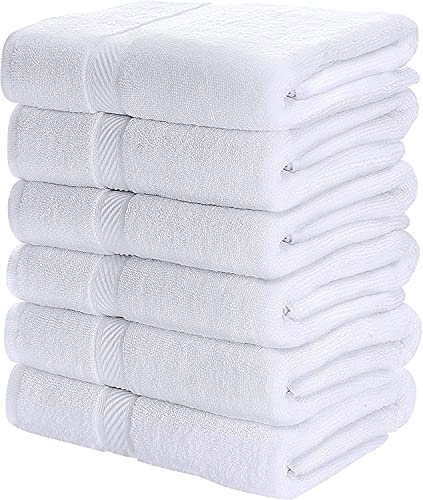 Image of Utopia Towels 18 Pack Bath Towel Set (24 x 48 Inches), 500 GSM 100% Ring Spun Cotton Medium Lightweight and Highly Absorbent Quick Drying, Premium Towels for Hotel, Spa and Bathroom (White)