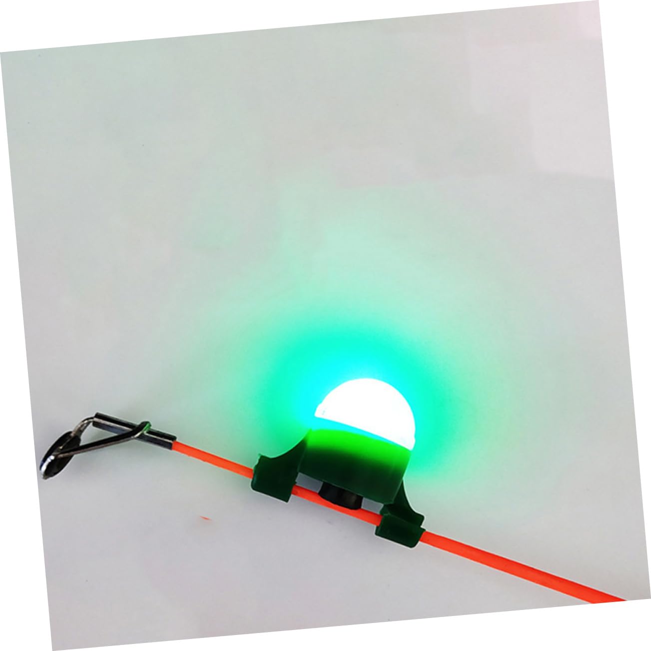 Alarmlicht des Meeresstangens Angelrute Angeln Beleuchtung Tragbar Lampe Angeln Lichter Glühen Professionelles Angellicht Fischereizubehör Angelausrüstung Grün Plastik