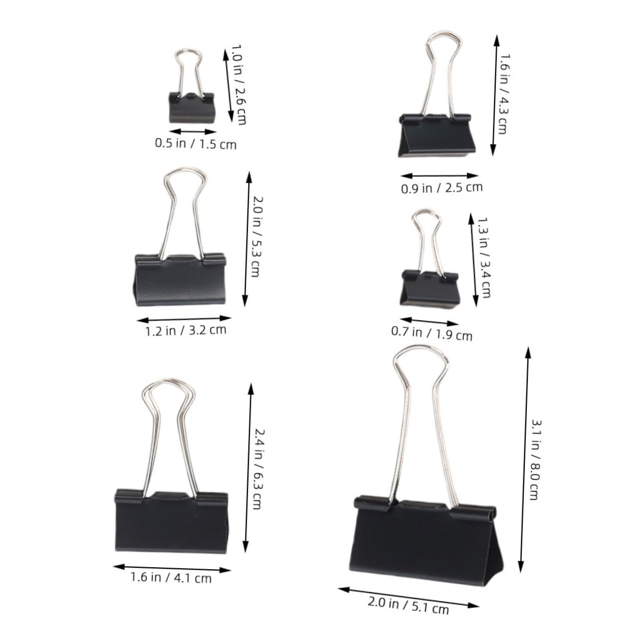 SHINEOFI 120 Piezas Clips de Carpeta de Metal Clips Pequeños para Papel Sujetadores Metálicos para Papel Abrazaderas Metalicas para Carteles de Suministros de Oficina
