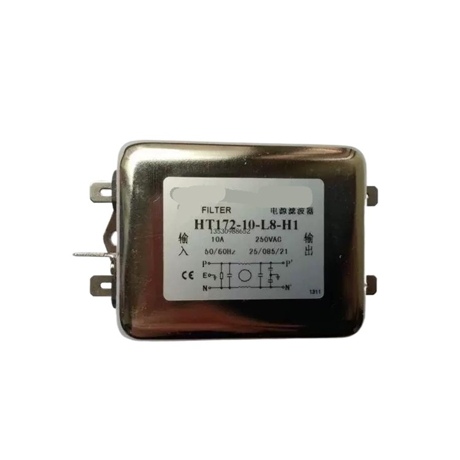 Filtro electromagnético HT172-20-L8-H1 elimina interferencias y protege tu red de 20A 2