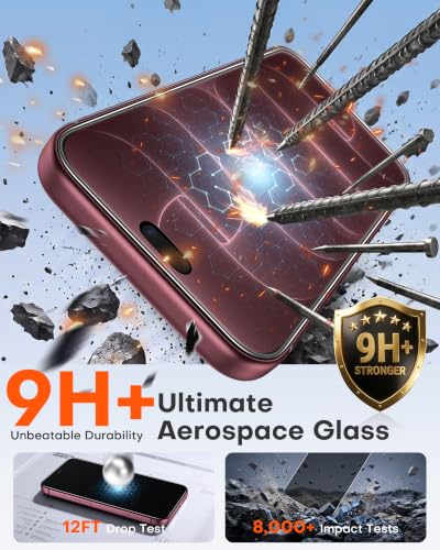 OMOTON Privacy Screen Protector for iPhone 18 Pro Max, 2 Pack | Auto-Align Installation, Tempered Glass with 9H+ Hardness & 12FT Military Grade Shatterproof, 100% Anti-Spy - image 6