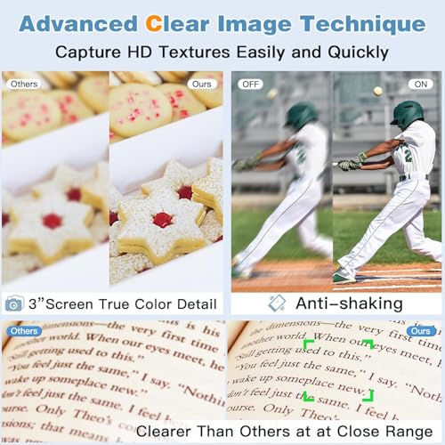 Image of 4K Digital Camera, Autofocus, 48 Megapixels, 4K Resolution,HDMI Output, 16x Digital Zoom, 3-Inch Large Screen, Spare Battery 128 Gb (CAM30)