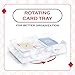 Ever Crescent Supplies Canasta Cards with Point Values, Tray and Score Pads Set. Includes 2 Deck of Cards, Revolving Holder, and 50 Scoring Sheets.