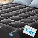 Niagara Sleep Solution Ultra Soft King Size Mattress Topper - Rayon Derived from Bamboo Pillow Top Mattress Pad for Back Pain Relief - Naturally Cooling for Hot Sleepers, Dark Gray