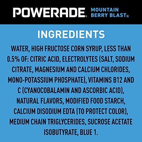 Image of POWERADE Mountain Berry Blast, 20 fl oz, 8 Pack | Sport Beverage Enhanced with Electrolytes | 50% More Electrolytes vs. the Leading Sports Drink (per 12oz serving)*