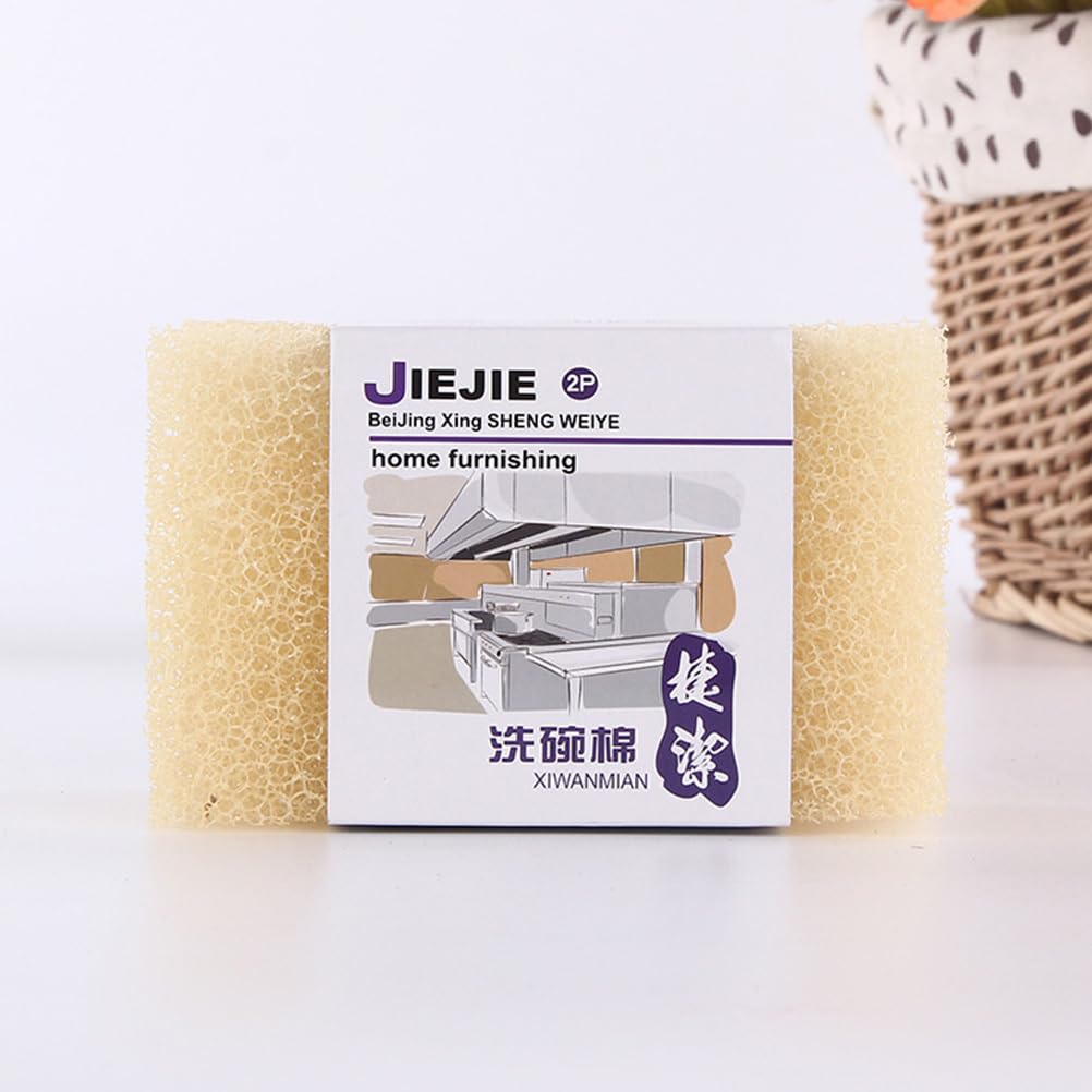 FOMIYES Dishwashing Sponge Pads 4 Pack Sponge Dishwashing Round Cleaning Eraser for Kitchen Household