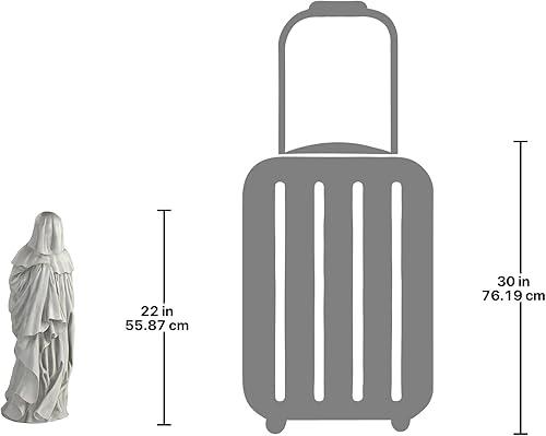 Miniatura 5 de Design Toscano NG31566 Figura con capucha de Pleurant francés de luto, grande, piedra antigua