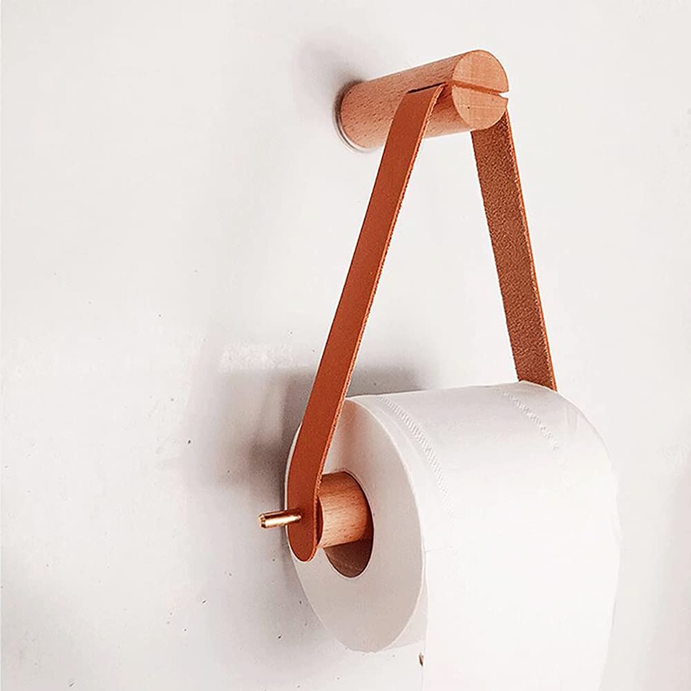 jadlahf Wooden Wall Paper Holder, Vertical Paper Holder for Kitchen, Bathroom and Toilet, with Screws