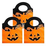 Halloween Tüten für Süßigkeiten, 50 Stück Kürbis Tasche, Trick or Treat Bag, Hand Candy Bags, Halloween Geschenktüten, für Schaurige Atmosphäre PartyDeko Zubehör