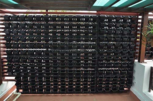 Bio Blooms Smart Garden Vertical Planter | Set of 8 Panels & 24 Pots with Hooks | Wall Mounted Bio Wall Garden Kit for Balcony, Gate & Home Décor (Black)