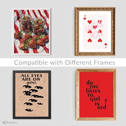 Image of Fardes Downtown Girl Room Decor, Coquette Posters for Dorm Y2K, Vintage Red Wall Art Bedroom Aesthetic, Wall Decor Prints