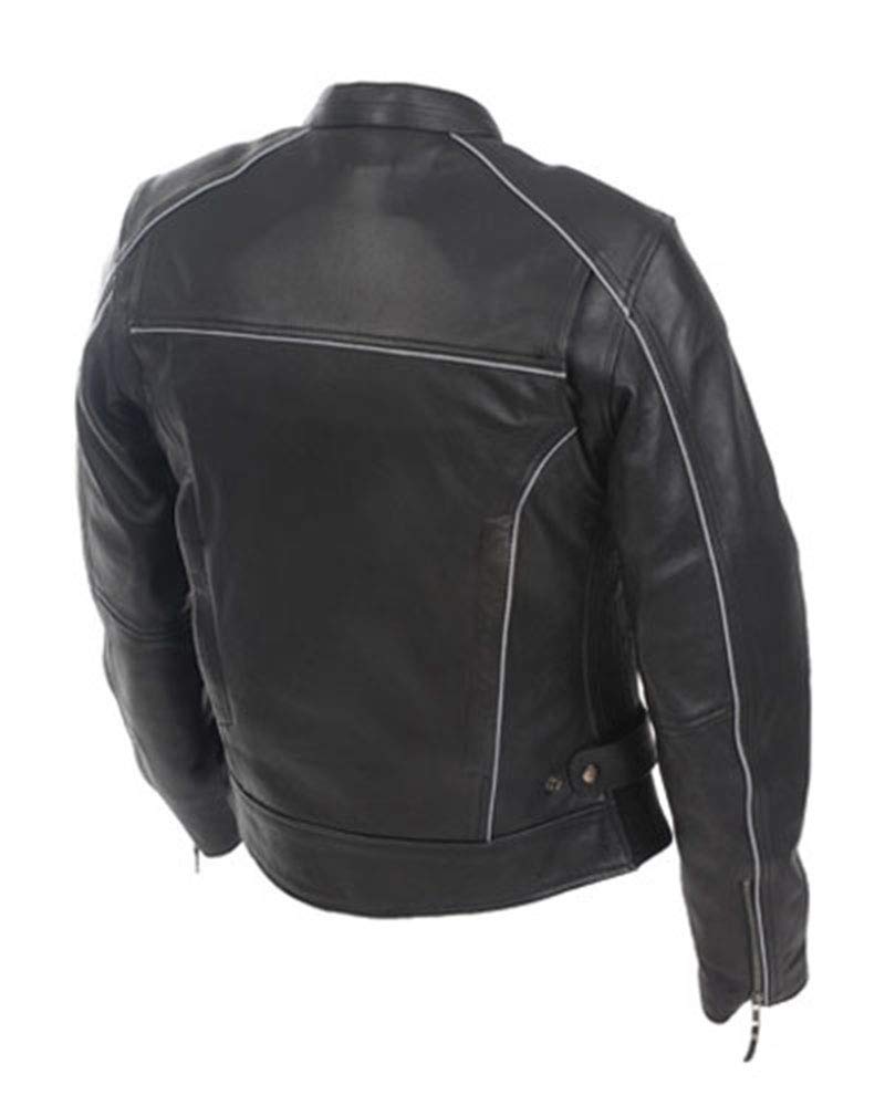 Mossi Journey Ladies Leather Jacket (Black, Size 24)
