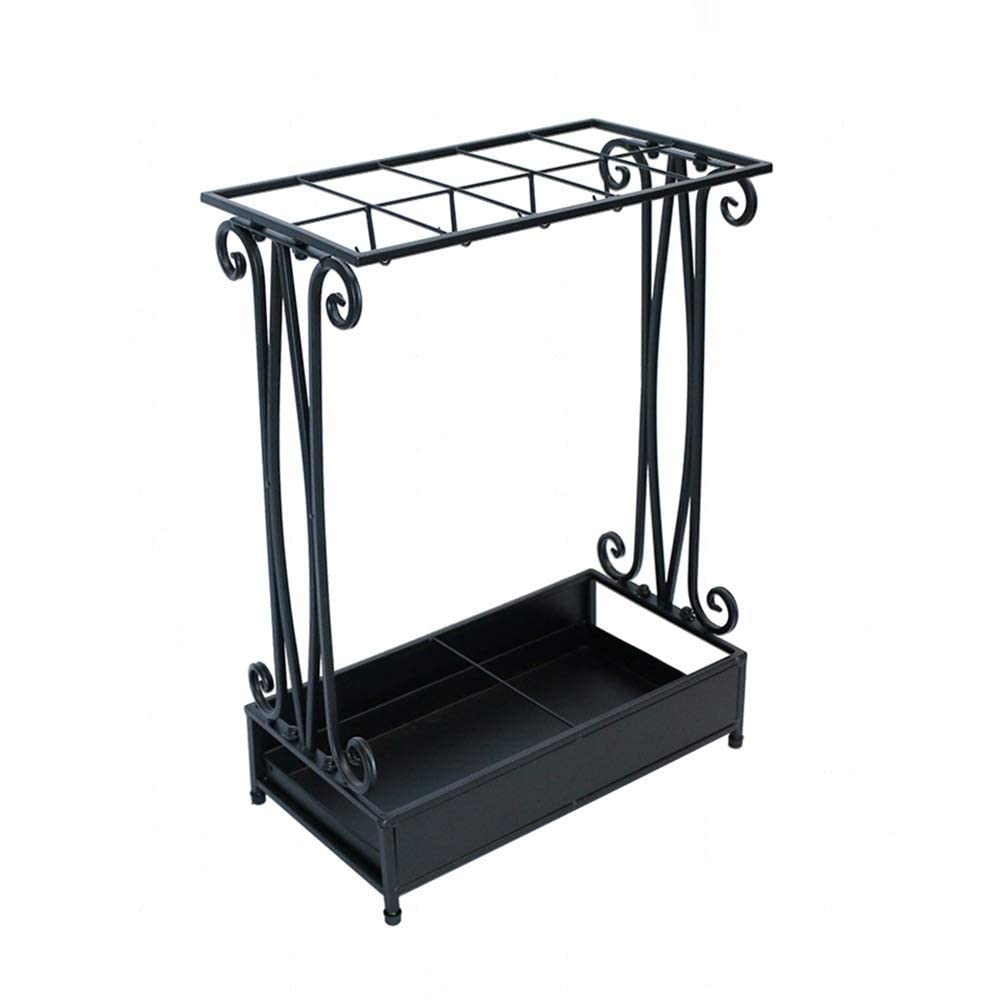 Porte-parapluie design en métal noir pour valoriser l'accueil de votre hôtel
