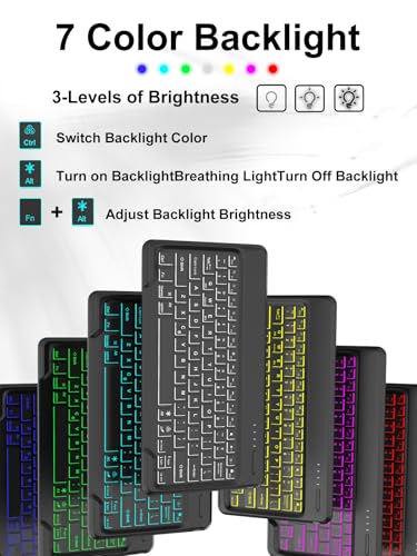 Image of Backlit Keyboard Case for Samsung Galaxy Tab S11 Ultra 14.6 Inch 2025, Galaxy Tablet S11 Ultra Case Keyboard with S Pen Holder, 7-Color Backlight Keypad for Samsung Tab 14.6'' SM-X930 /X936B