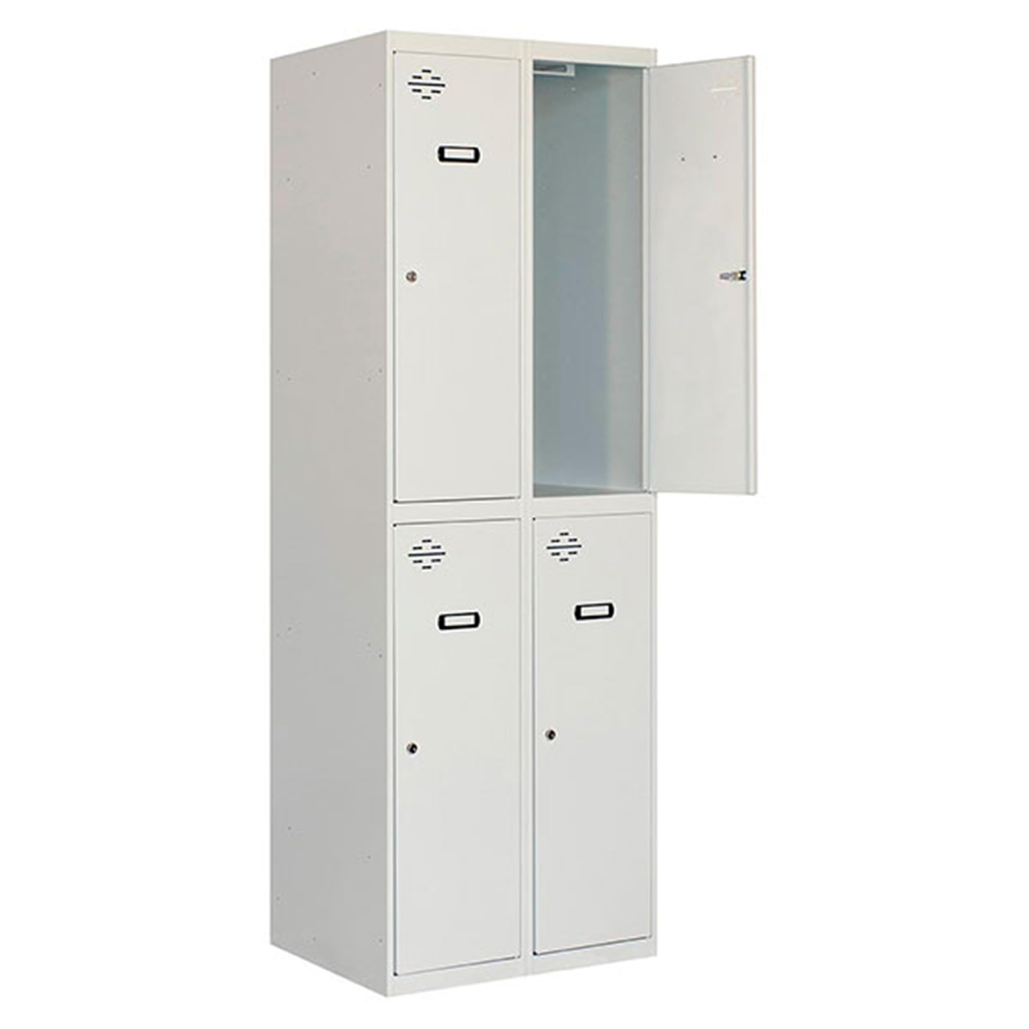 Simon Rack Taquilla Vestuario 2 Puertas 1800x600x500 mm - Simonlocker | 2 Módulos, Incluye 2 Llaves, Gris, Pintura anticorrosión