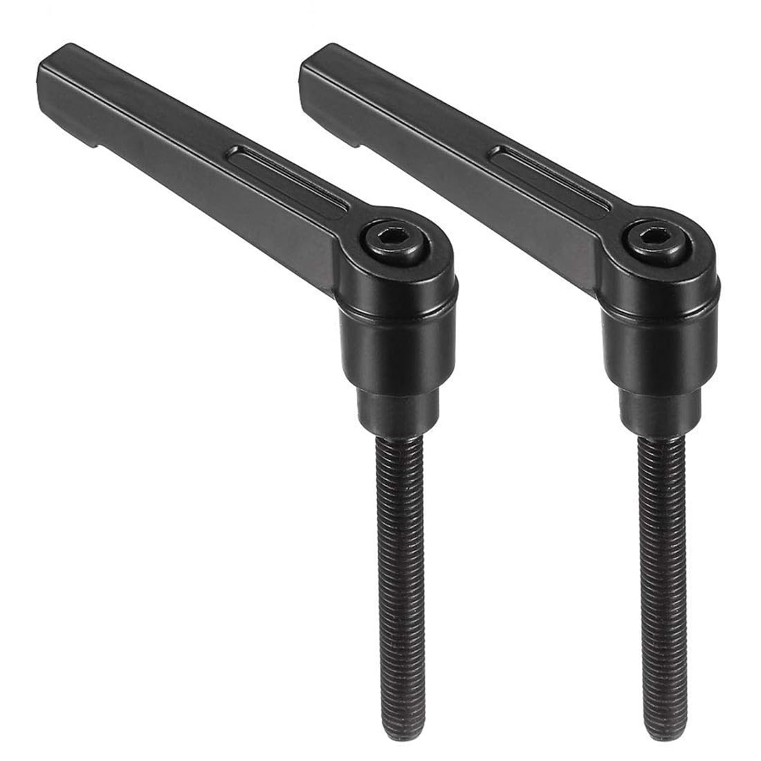 TA-VIGOR 2Pcs Adjustable Clamping Lever Handles, M6 x 50mm Locking Quick Release Push Button Ratchet Screw Knobs