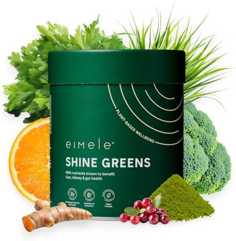 eimele | Shine Greens | Plant-Based Superfood Greens Powder for G...