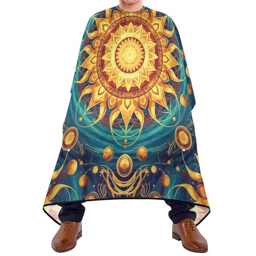 Capa profesional impermeable para corte de cabello Sun Mandala miniatura 1